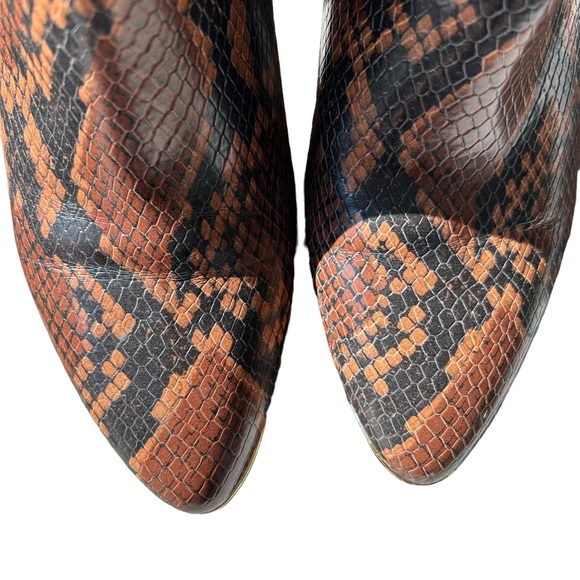 Franco Sarto Snake print heeled ankle booties - Picture 4 of 9
